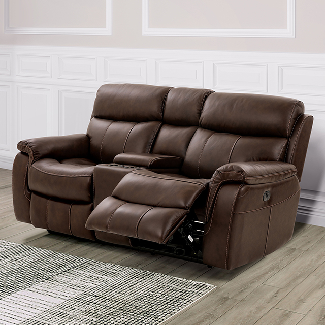 Furniture Of America Antenor Transitional Brown Power Loveseat Model CM9926MB-LV-PM-PK