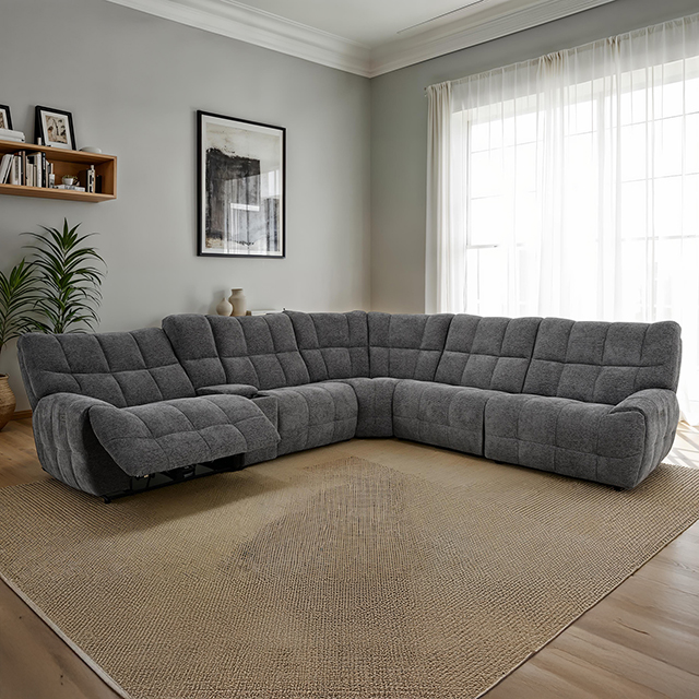 Furniture Of America Southwold Transitional Dark Gray Power Sectional Model CM9936DG-SECT-PM