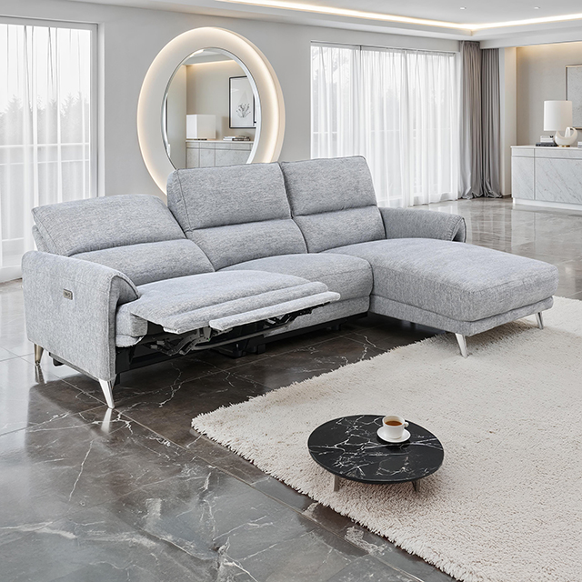Furniture Of America Brande Contemporary Gray Power Sectional, Right Chaise Model CM9938GY-SECT-PM-R