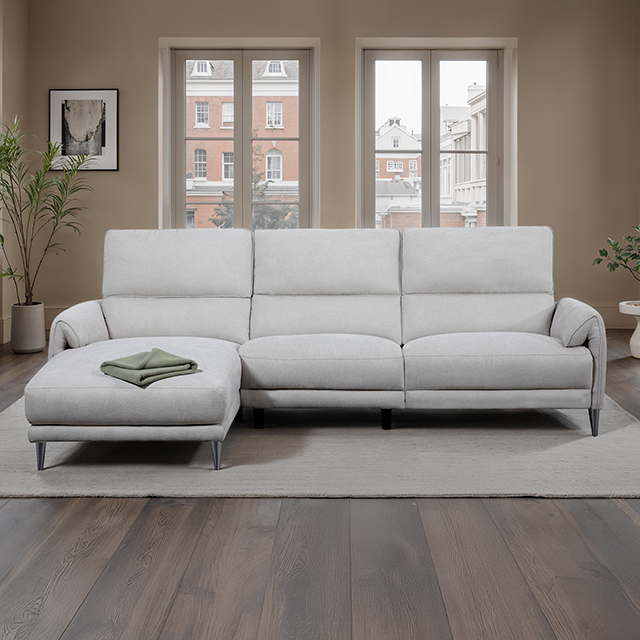 Furniture Of America Brande Contemporary Light Gray Power Sectional, Left Chaise Model CM9938LG-SECT-PM-L