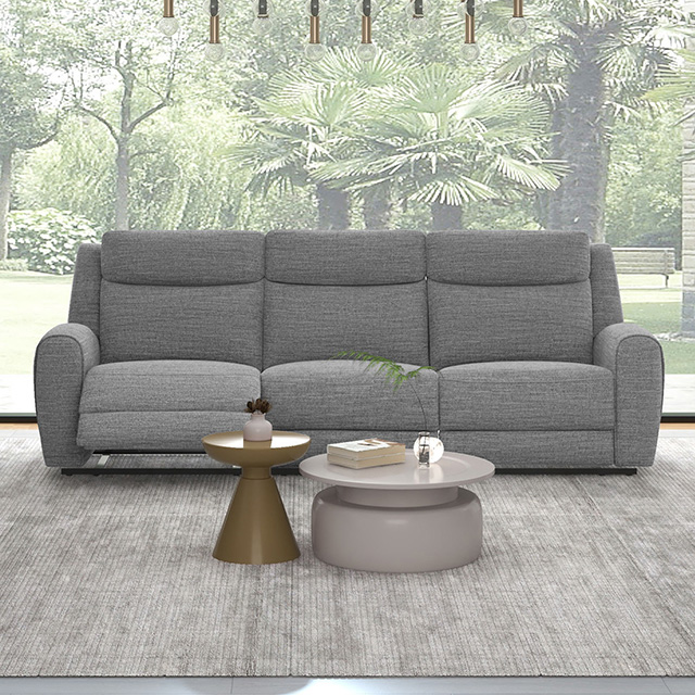 Furniture Of America Antonius Contemporary Gray Manual Recliner Sofa Model CM9985GY-SF-M