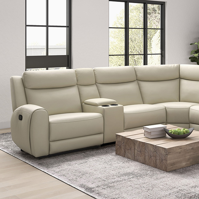 Furniture Of America Jacobus Transitional Beige Motion Sectional Model CM9986BG-M-SECT