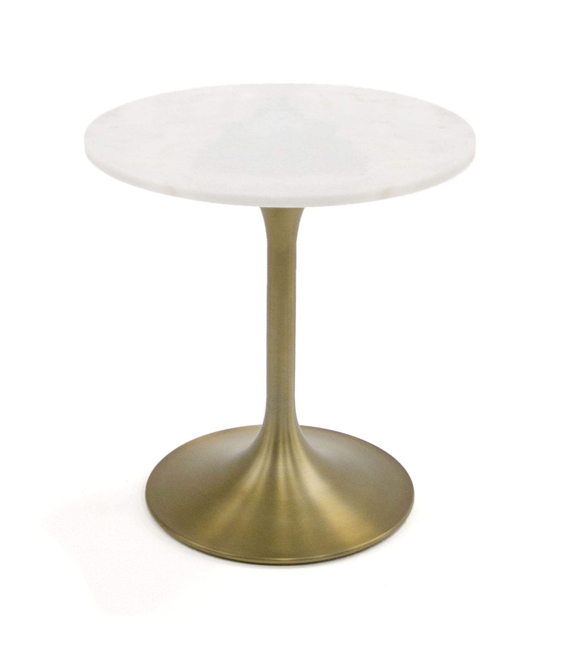 LA Furniture Collins Glam White Marble & Gold End Table VGGMM-ET-1089A Contemporary Style by Vig Furnitrue Number 77374 Catch Home Goods