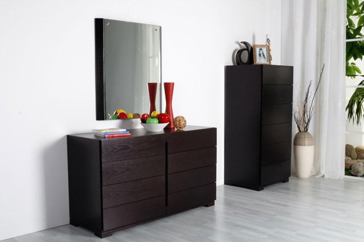 LA Furniture Comfy Modern Wenge Mirror VGKCCOMFY-MIR Contemporary Style by Vig Furnitrue Number 12459 Catch Home Goods