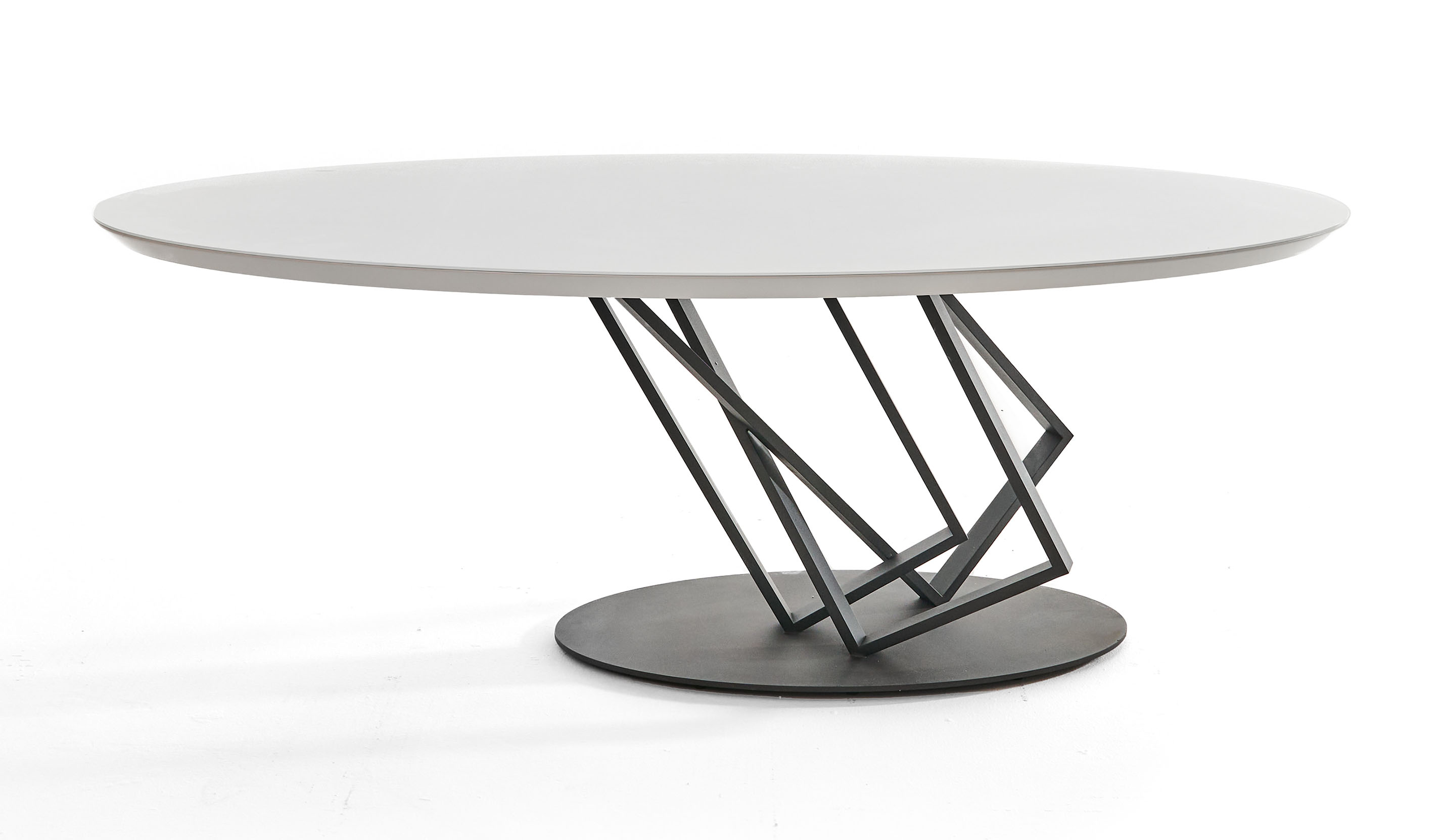 LA Furniture Corbett Modern High Gloss White with Frosted Glass Dining Table VGVCT1920-3 Contemporary Style by Vig Furnitrue Number 76867 Catch Home Goods