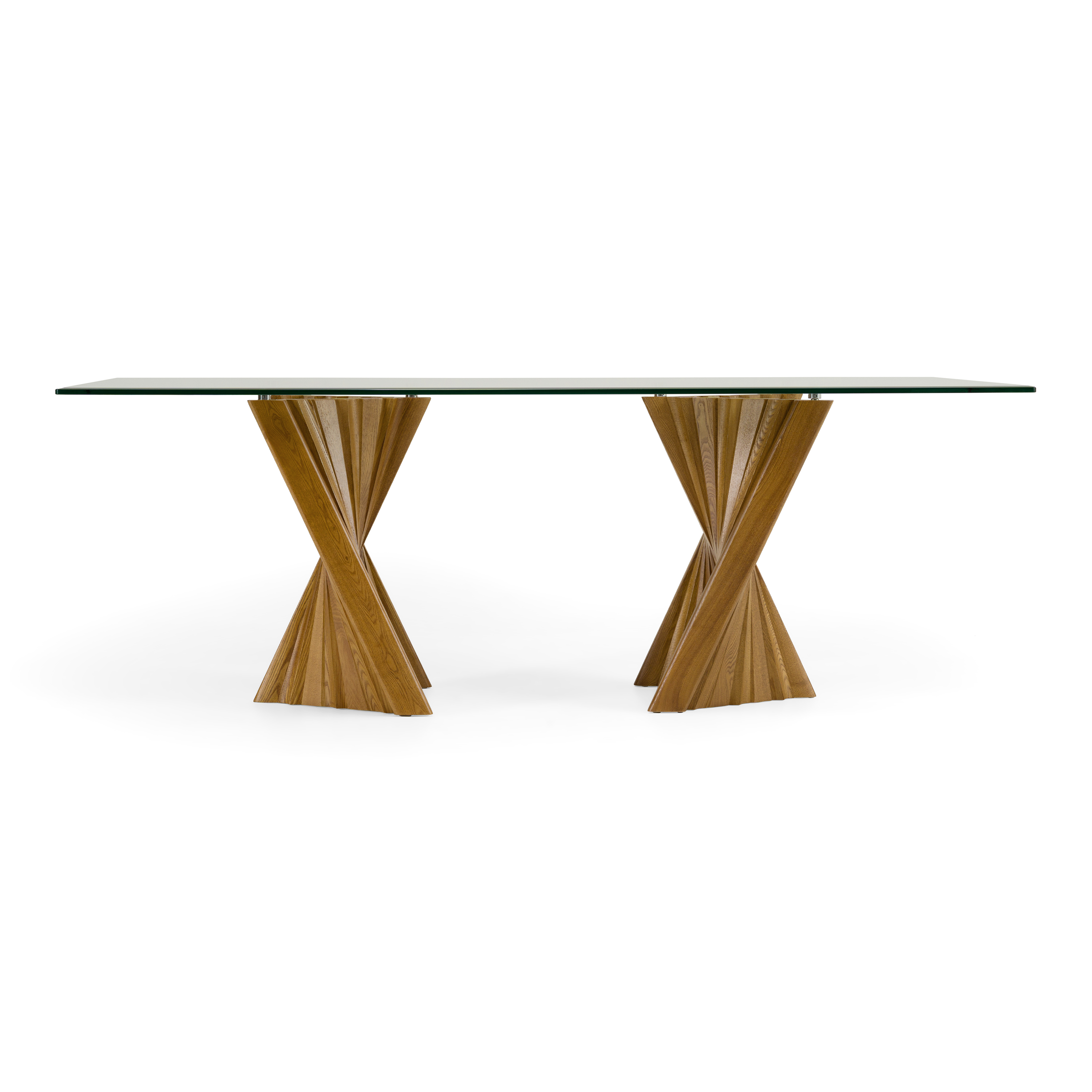 LA Furniture Corbin Mid-Century Walnut & Glass Dining Table VGCSDT-1571 Contemporary Style by Vig Furnitrue Number 70703 Catch Home Goods