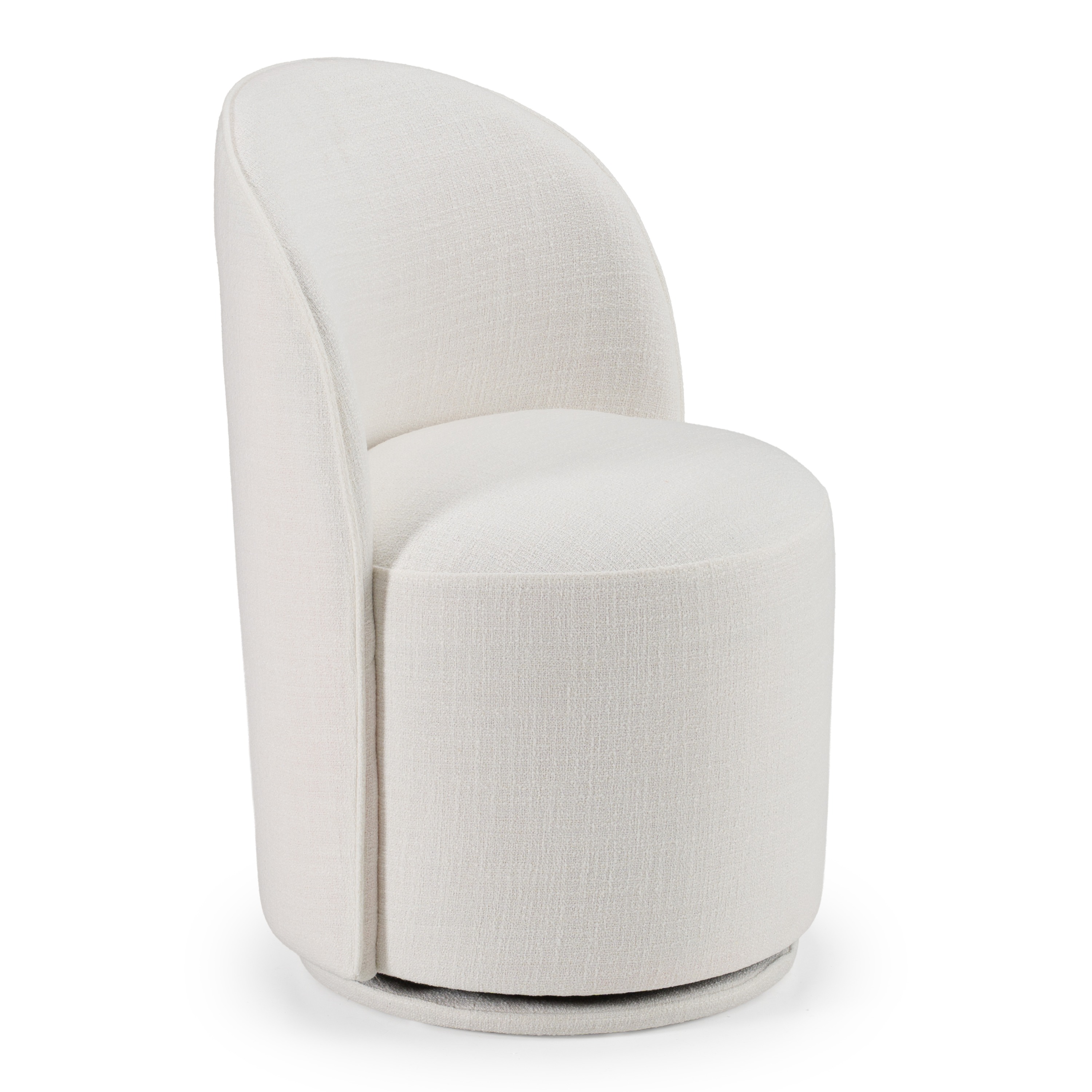 LA Furniture Correa Modern White Fabric Swivel Dining Chair VGKK-KF.Y1179-WHT Contemporary Style by Vig Furnitrue Number 82213|82213A Catch Home Goods