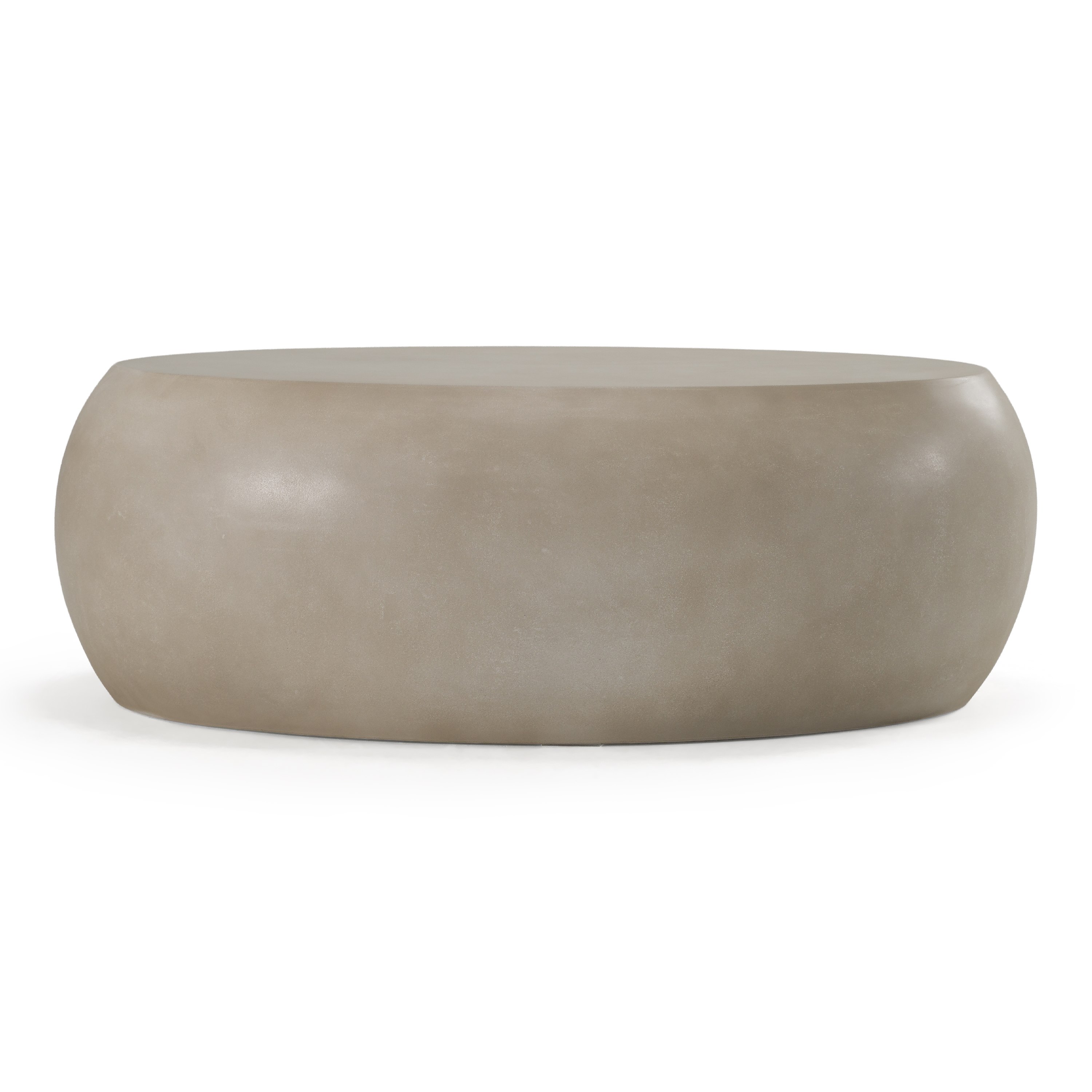 LA Furniture Denny Modern Beige Concrete Oval Coffee Table VGGR-675466-SAND Contemporary Style by Vig Furnitrue Number 85687 Catch Home Goods