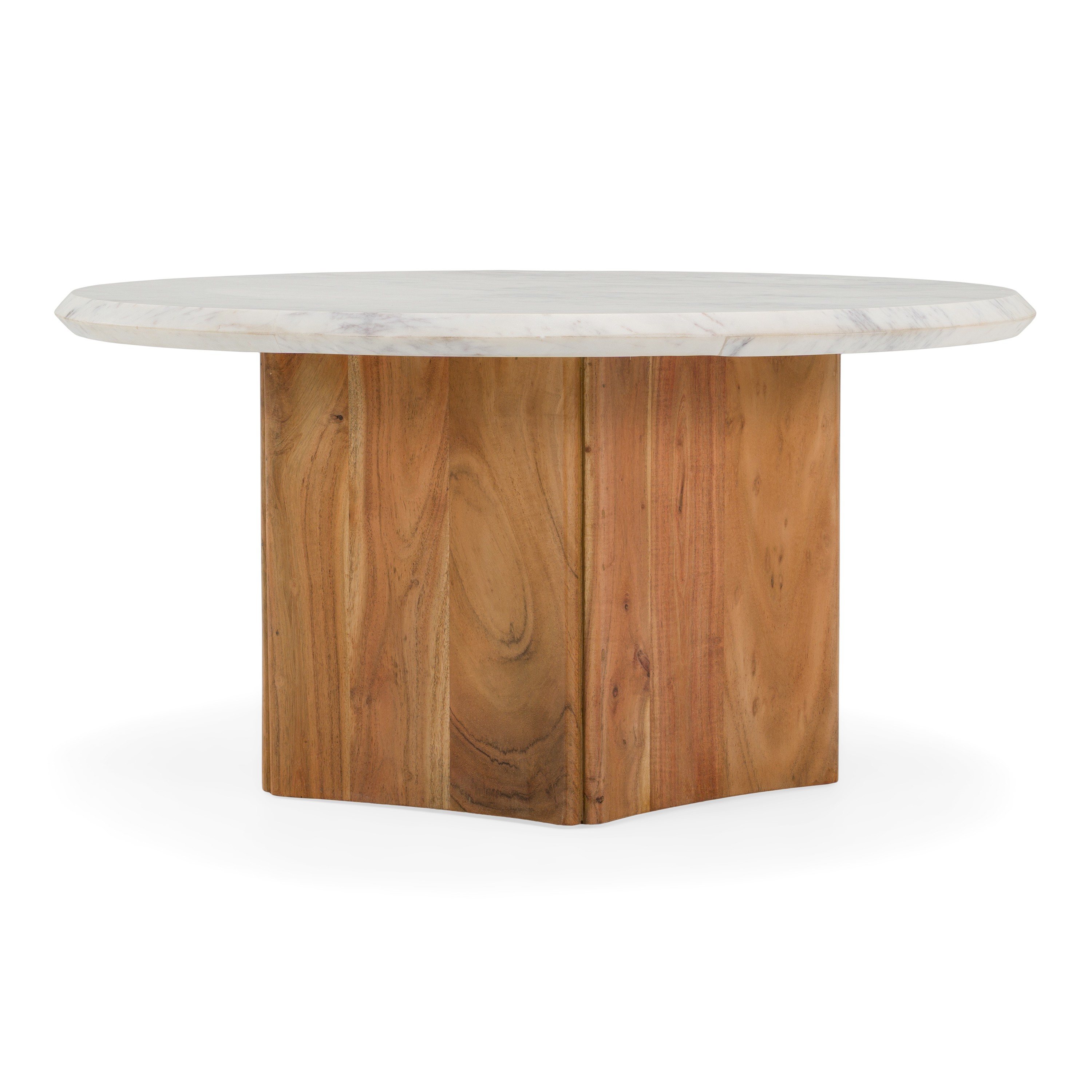 LA Furniture Dillinger Modern White Marble + Mango Wood Coffee Table VGBR-ART-82404 Contemporary Style by Vig Furnitrue Number 85722 Catch Home Goods