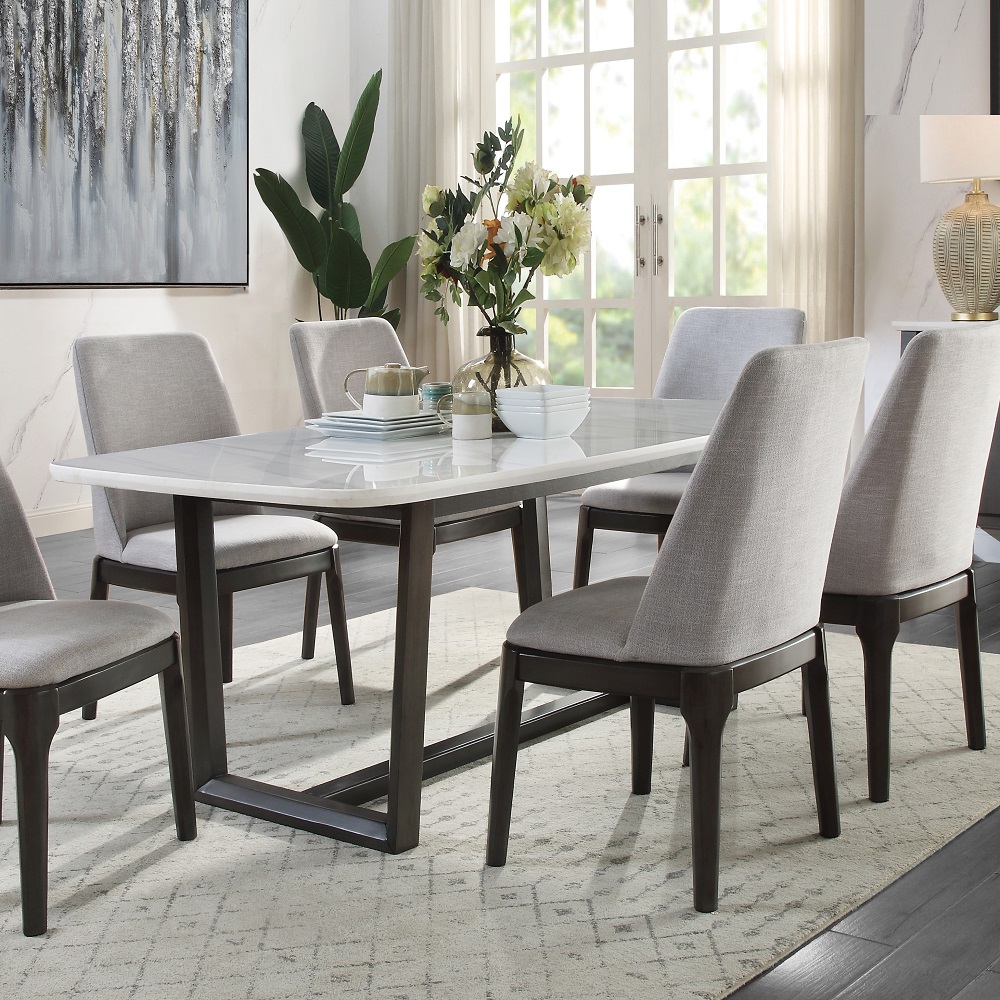 Acme Madan Dining Table with Marble Top Model DN00059