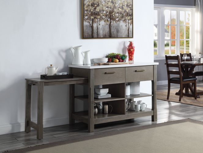 Acme Feivel Kitchen Island with Pull Out Table Model DN00307