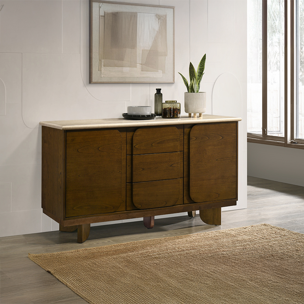 Acme Kasha Server with Natural Marble Top Model DN04668