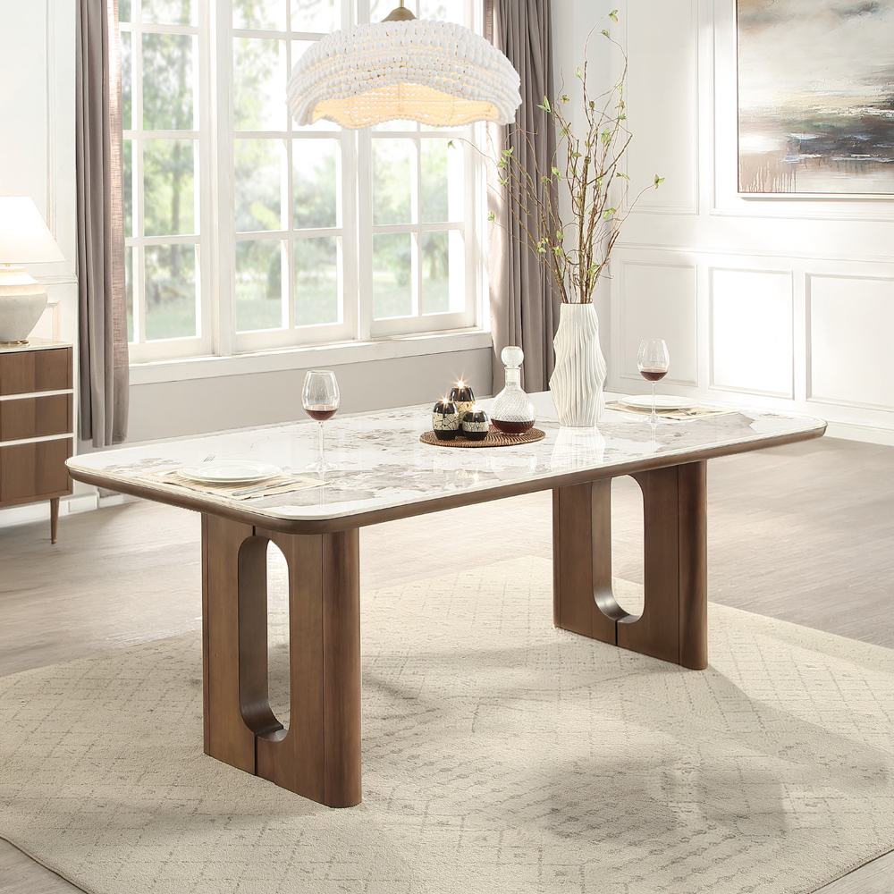 Acme Harvey Dining Table with Ceramic Top Model DN06130