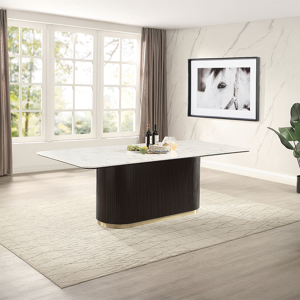 Acme Clayten Dining Table with Marble Top Model DN06160