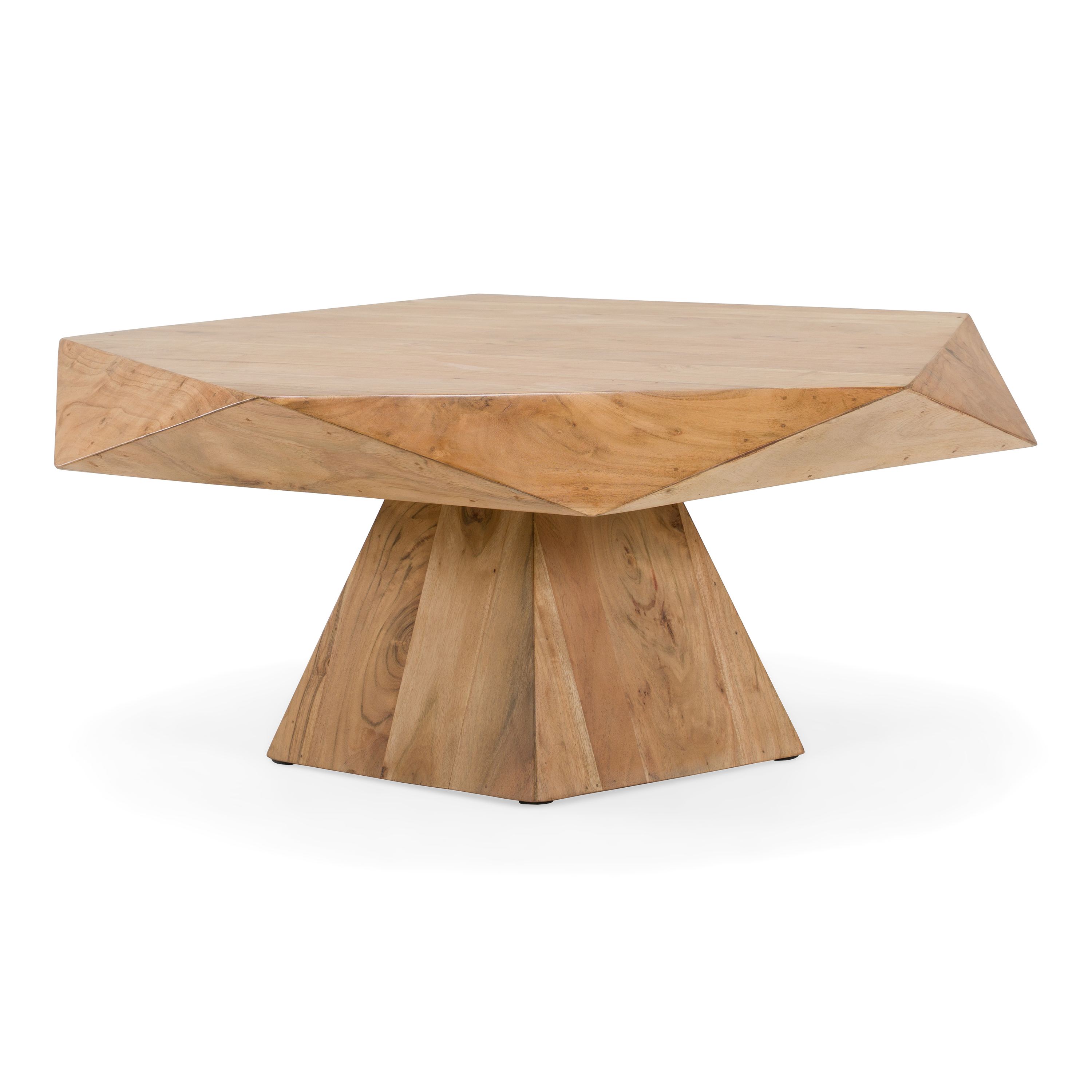 LA Furniture Duffy Modern Acacia Pentagon Coffee Table VGBR-ART-82627 Contemporary Style by Vig Furnitrue Number 85724 Catch Home Goods