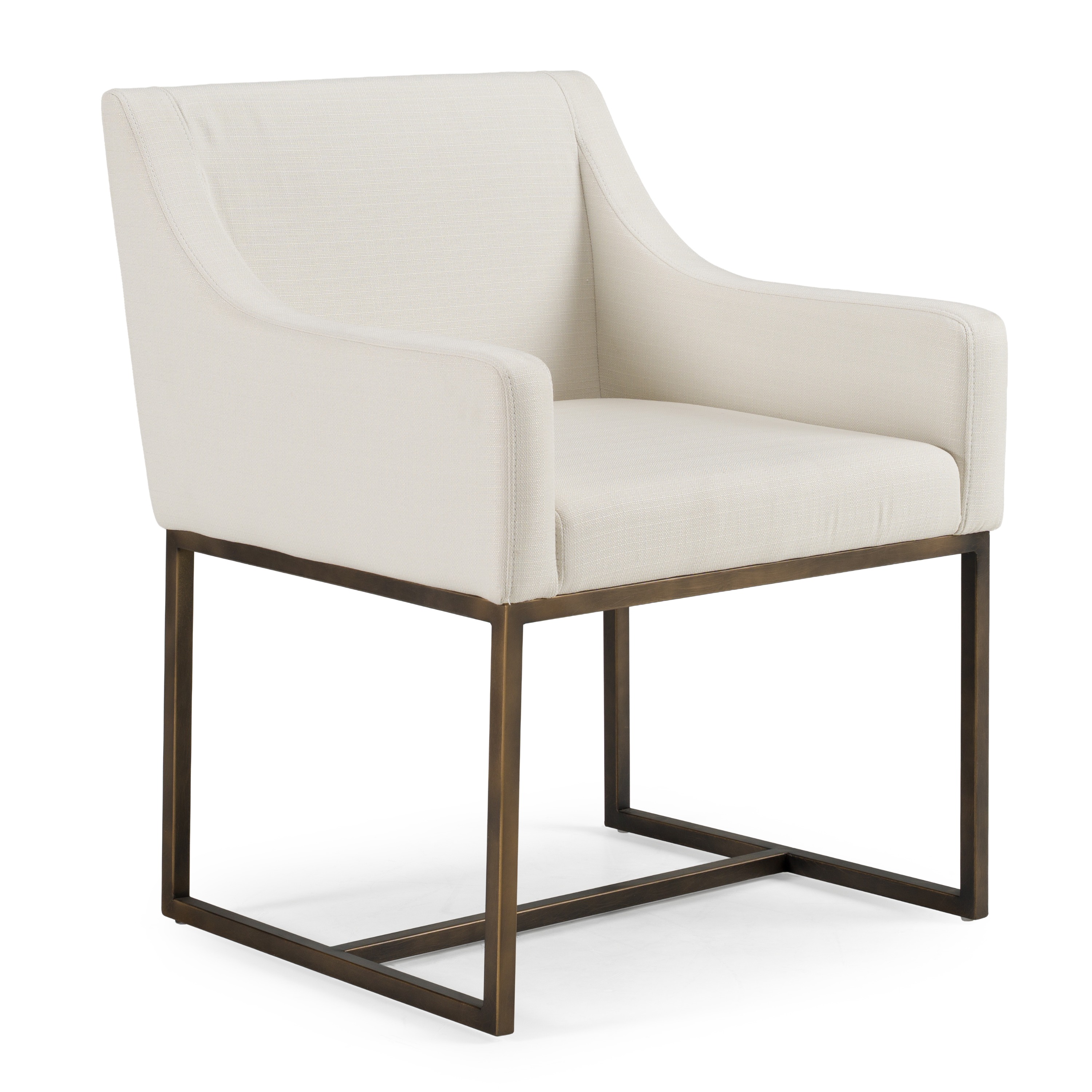 LA Furniture Elijah Modern Off White & Copper Antique Brass Dining Chair VGVCB8363-WHT-DC Contemporary Style by Vig Furnitrue Number 78639 Catch Home Goods