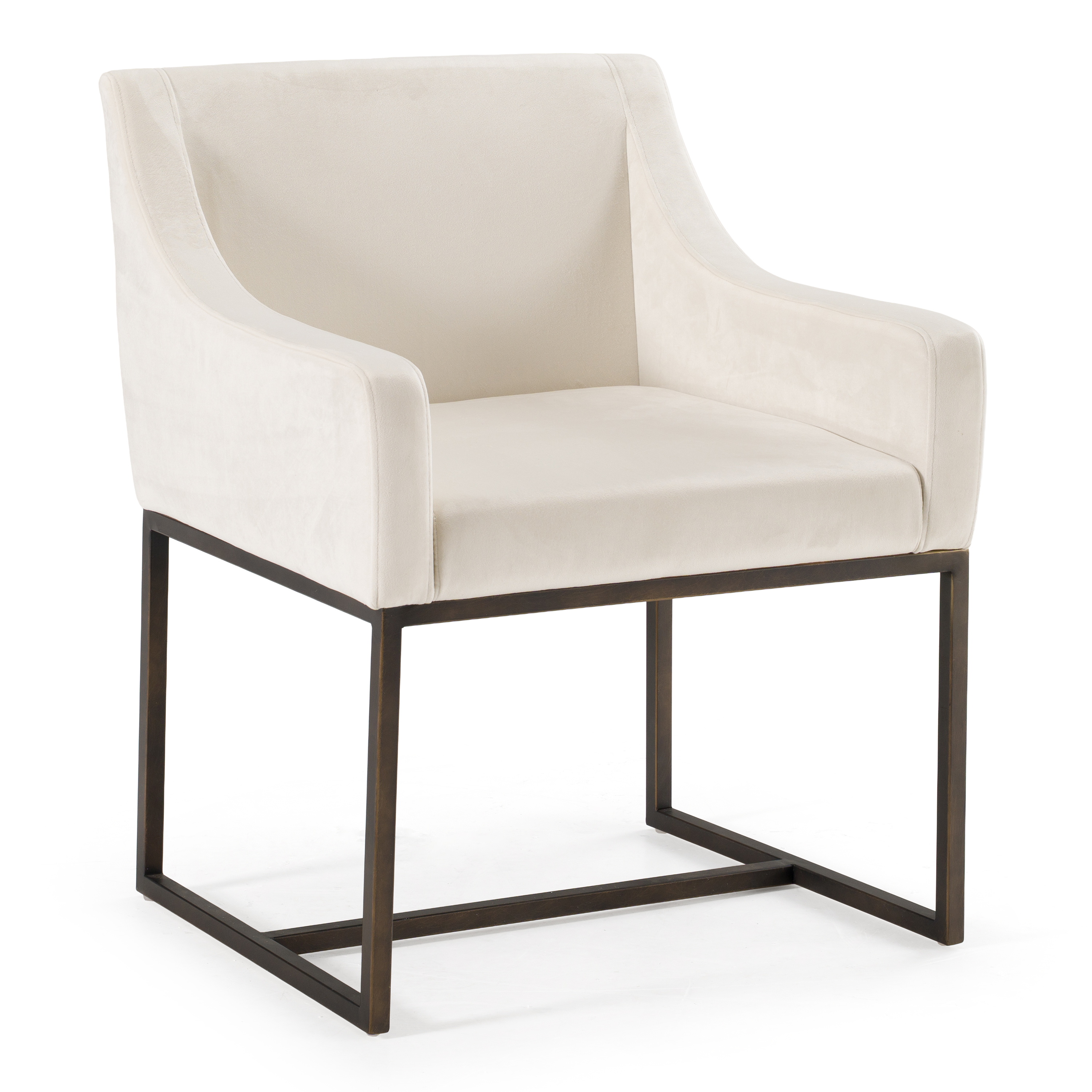 LA Furniture Elijah Modern Beige & Copper Antique Brass Dining Chair VGVCB8363-BEI-DC Contemporary Style by Vig Furnitrue Number 78640 Catch Home Goods