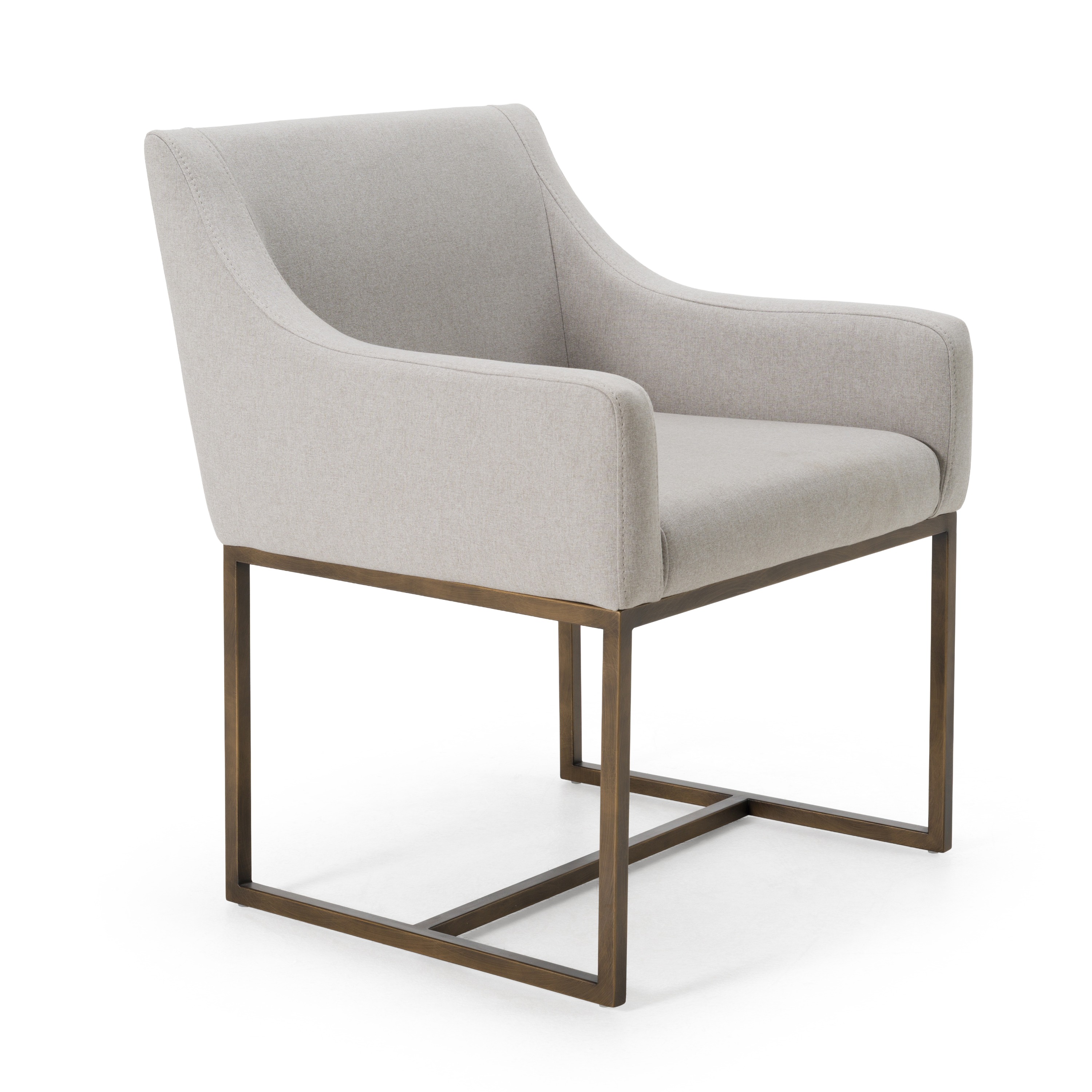 LA Furniture Elijah Modern Grey & Copper Antique Brass Dining Chair VGVCB8363-LGRY-DC Contemporary Style by Vig Furnitrue Number 78641 Catch Home Goods