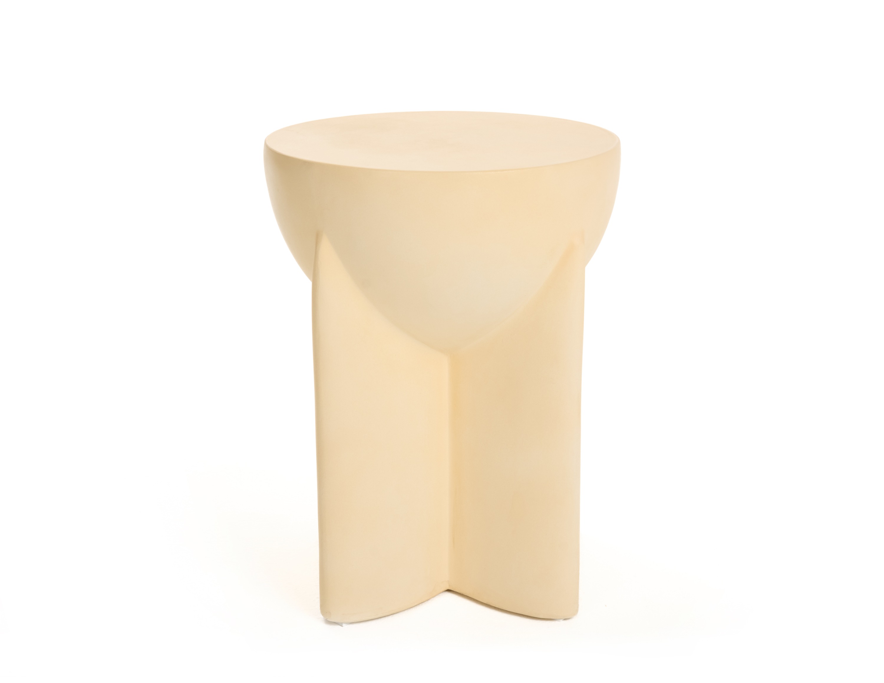 LA Furniture Elsa Modern Beige Concrete Round End Table VGGR-615436-BGE Contemporary Style by Vig Furnitrue Number 81846 Catch Home Goods
