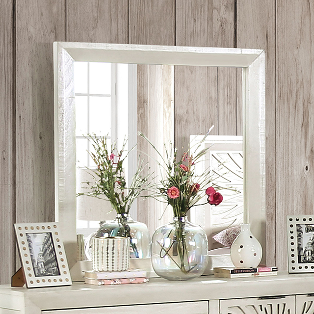 Furniture Of America Geneva Contemporary Ivory Mirror Model EM7080IV-M