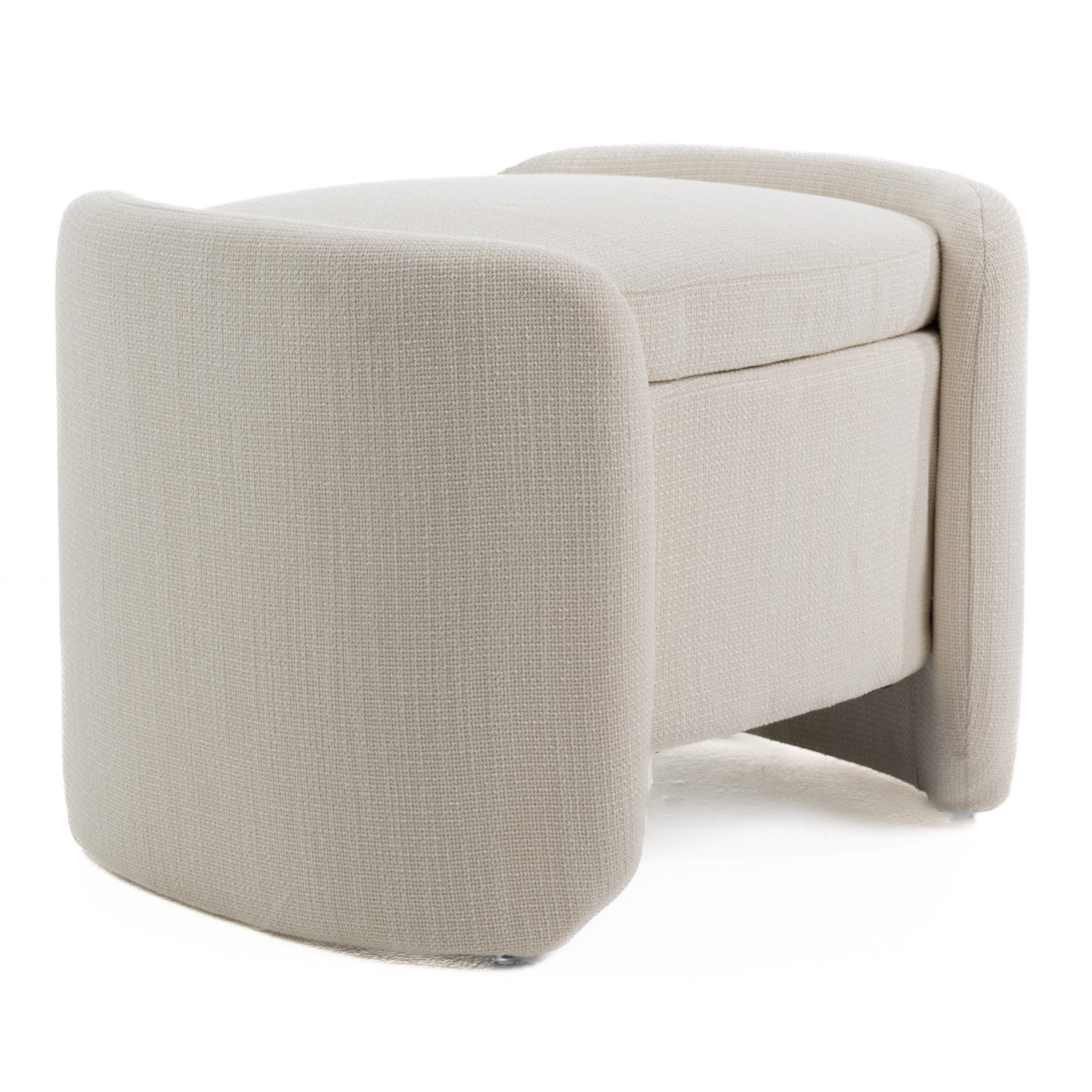 LA Furniture Erin Modern Cream Fabric Storage Ottoman VGRH-RHT-721-CRM Contemporary Style by Vig Furnitrue Number 82491 Catch Home Goods