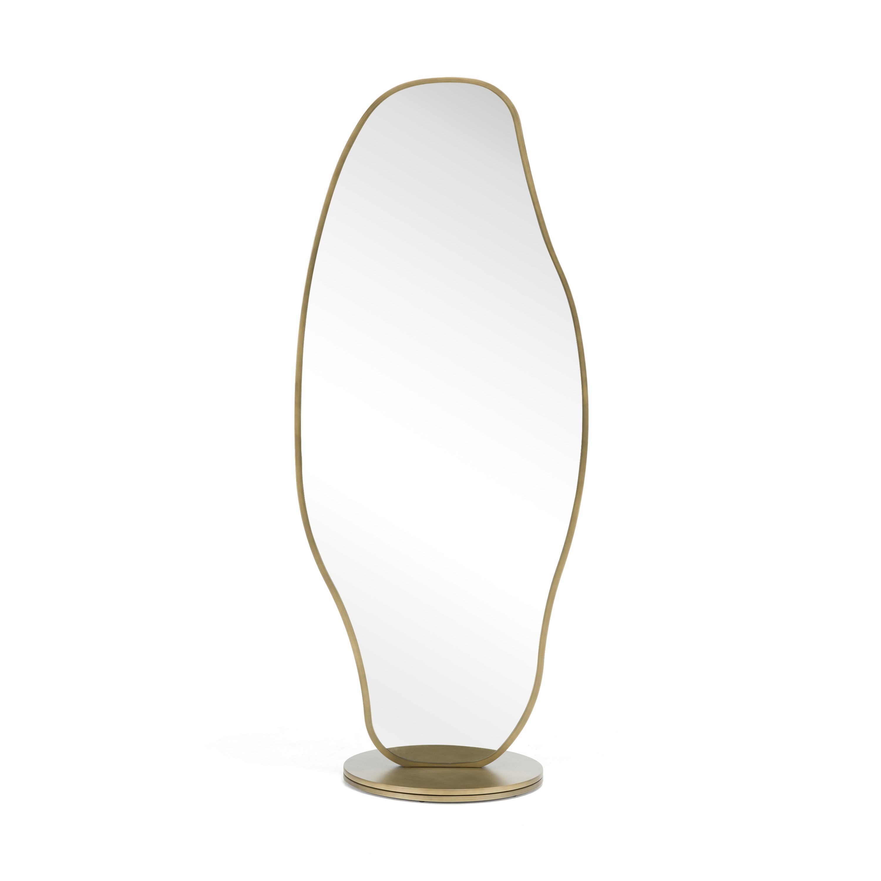 LA Furniture Esteem Modern Antique Brass Freestanding Mirror VGFA-SA549 Contemporary Style by Vig Furnitrue Number 83079 Catch Home Goods