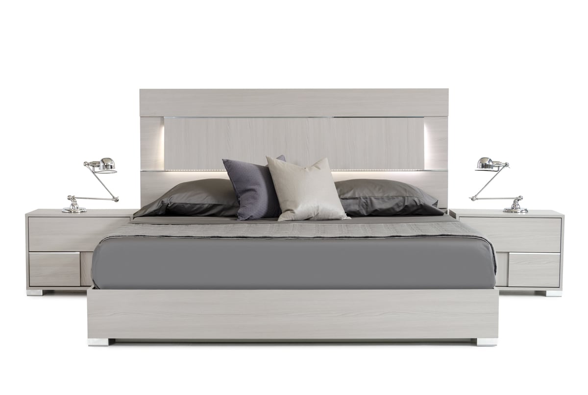 LA Furniture California King Ethan Italian Modern Grey Bed VGACETHAN-BED-CK Contemporary Style by Vig Furnitrue Number 78236 Catch Home Goods