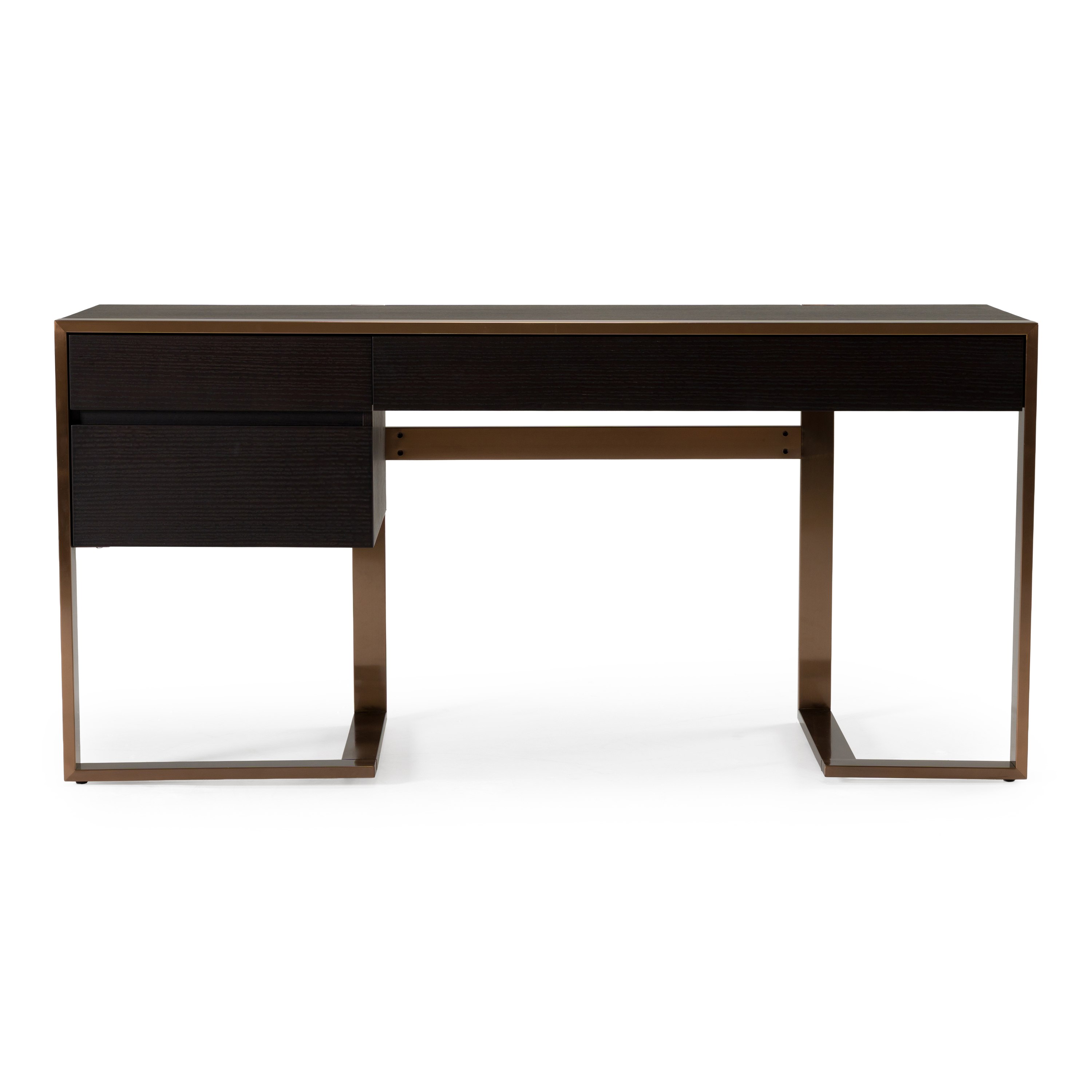 LA Furniture Modern Fauna Wenge and Rosegold Desk VGBB-BN-2DK-WNGROSE Contemporary Style by Vig Furnitrue Number 83446 Catch Home Goods