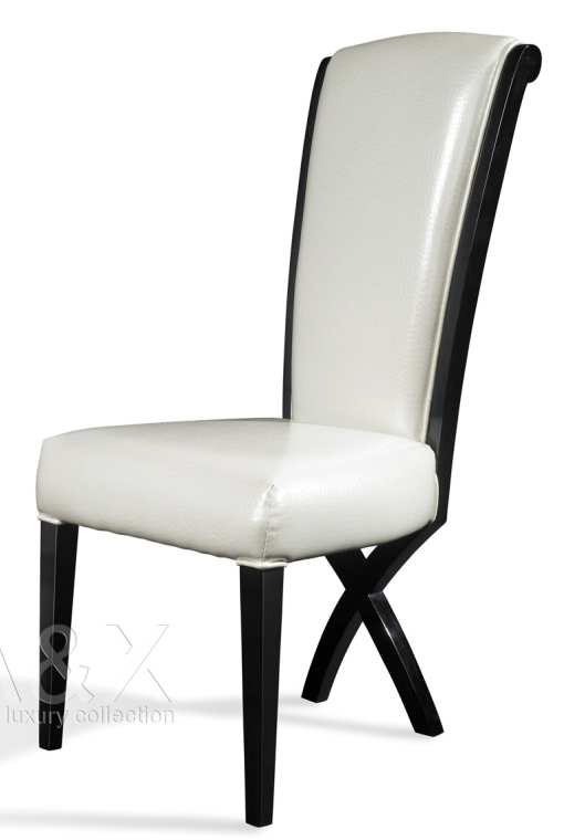 LA Furniture Xena Transitional X-Leg Dining Chair VGUNAC013 Contemporary Style by Vig Furnitrue Number 12963 Catch Home Goods