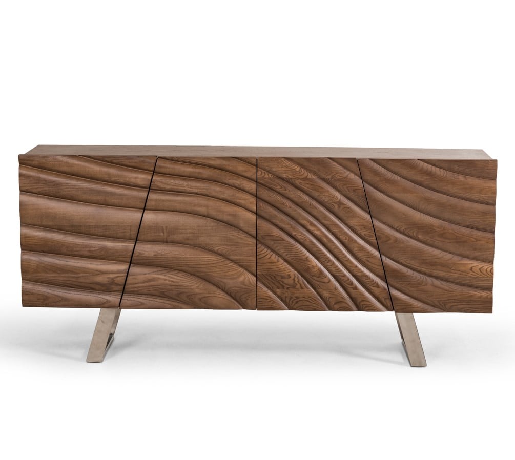 LA Furniture Finley Mid-Century Walnut Buffet VGCSSB-16050 Contemporary Style by Vig Furnitrue Number 71400 Catch Home Goods