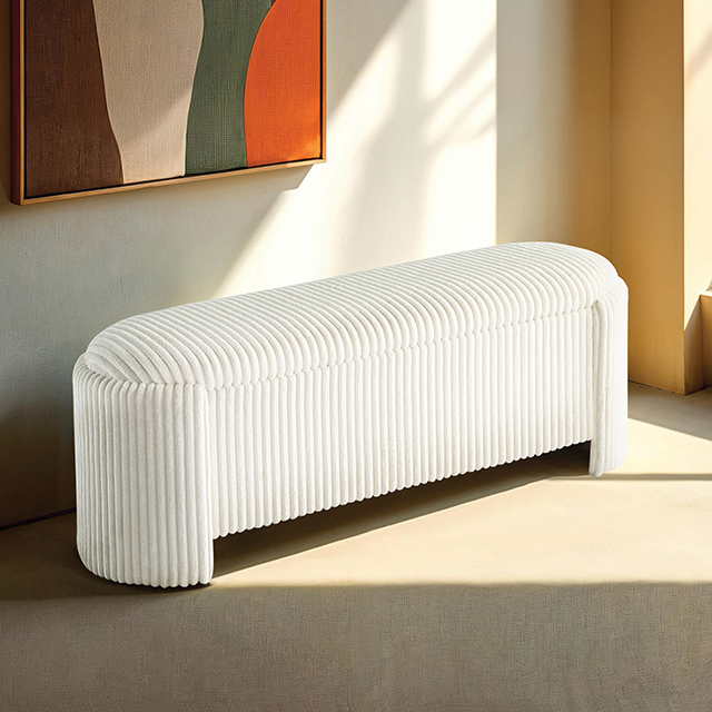 Furniture Of America Grainne Contemporary White Storage Bench Model FM-AC8007WH
