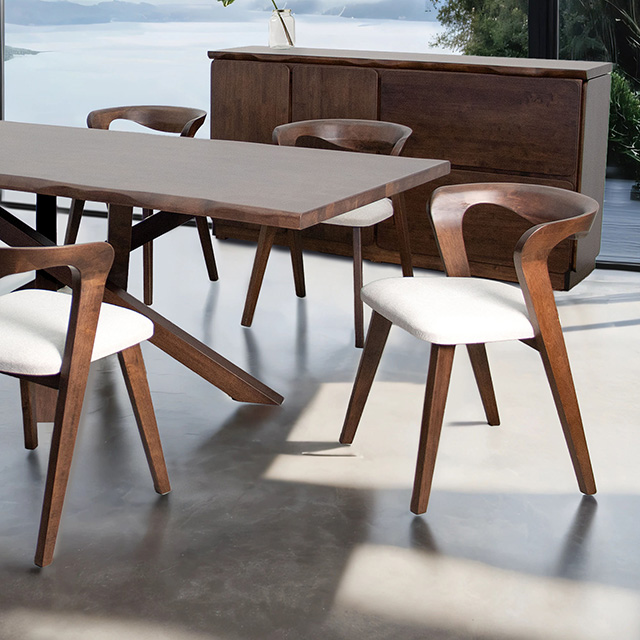 Furniture Of America Logstor Mid-Century Modern Rich Walnut Dining Table Model FM30002WN-T