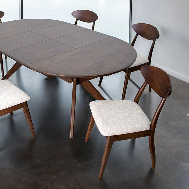 Furniture Of America Hammel Mid-Century Modern Rich Walnut Dining Table Model FM30005WN-OT