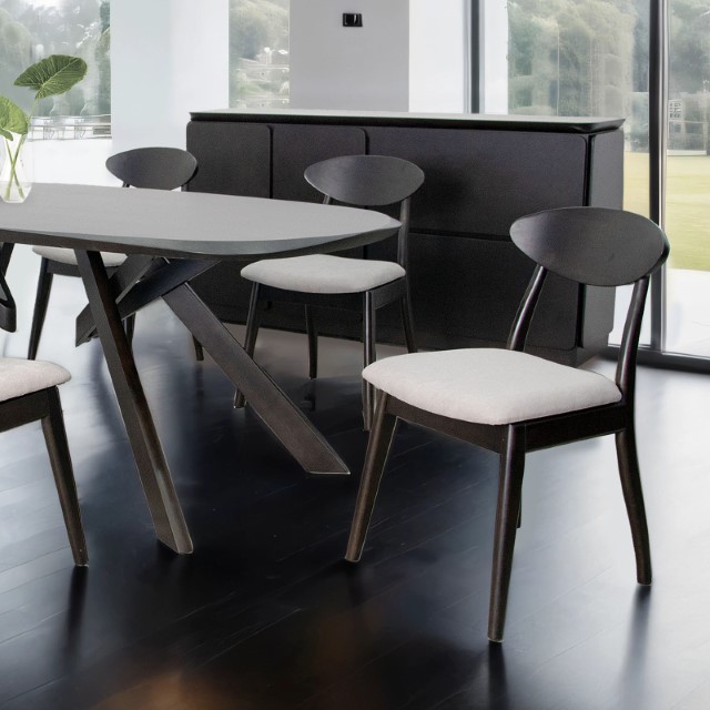 Furniture Of America Sargans Mid-Century Modern Black Wenge Dining Table Model FM30006BK-OT