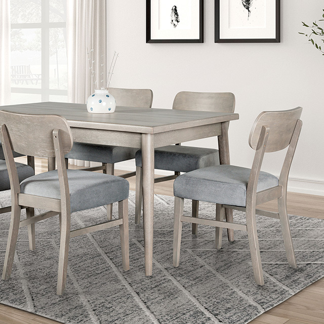 Furniture Of America Keynes Transitional Gray Dining Table Model FM3201GY-T