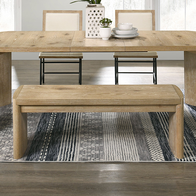 Furniture Of America Edenbridge Contemporary Oak Bench Model FM3220AK-BN