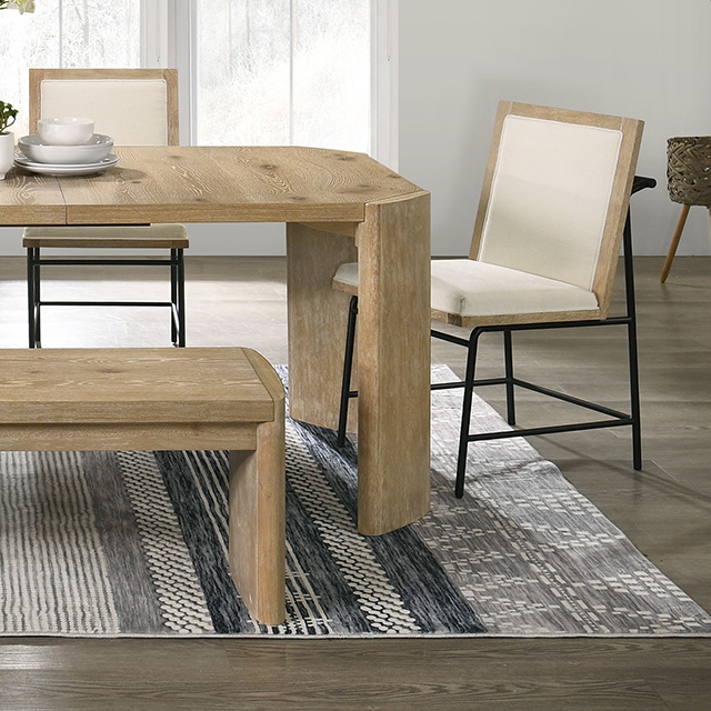Furniture Of America Edenbridge Contemporary Oak Dining Table Model FM3220AK-T-TABLE