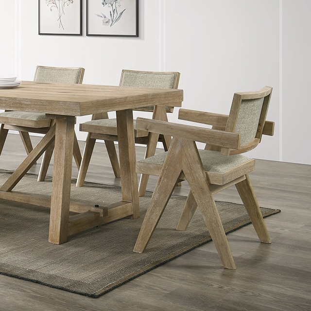 Furniture Of America Guisborough Contemporary Oak Dining Table Model FM3221AK-T