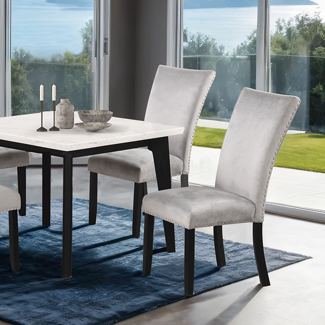 Furniture Of America Sabro Contemporary Black/White Square Dining Table Model FM3330BK-ST-TABLE