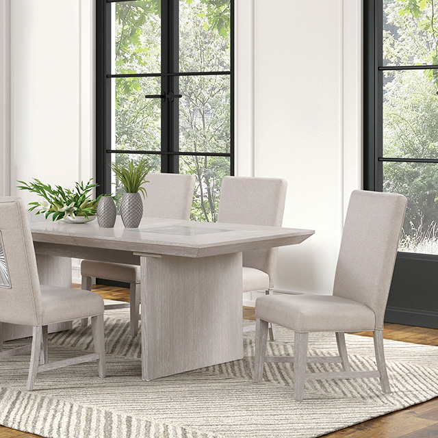 Furniture Of America Argenthart Transitional Light Gray Dining Table Model FM3368GY-T