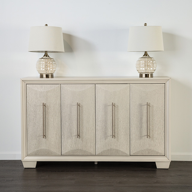 Furniture Of America Hinwitz Transitional White Oak Server Model FM3399WH-SV