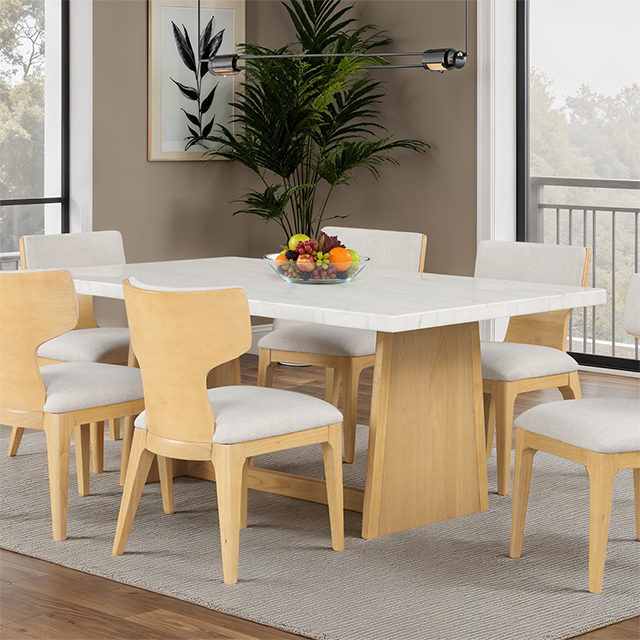 Furniture Of America Caerwys Contemporary Natural Dining Table Model FM34004NT-T-TABLE