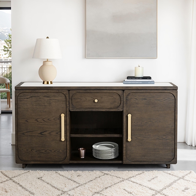 Furniture Of America Vellara Transitional Dark Walnut Sideboard Model FM34021DW-B