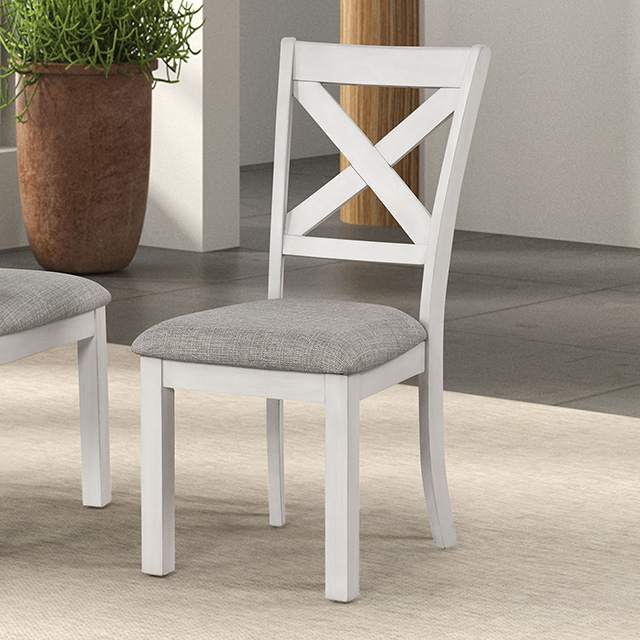 Furniture Of America Ferrone Rustic Farmhouse Rustic White Oak Side Chair (2/Ctn) Model FM3429WH-SC-2PK