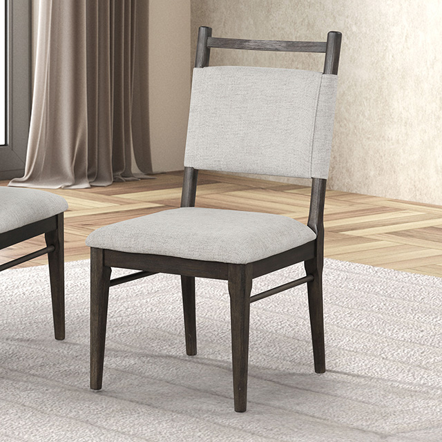 Furniture Of America Woolwich Modern Dark Walnut Side Chair (2/Ctn) Model FM3433DW-SC-2PK