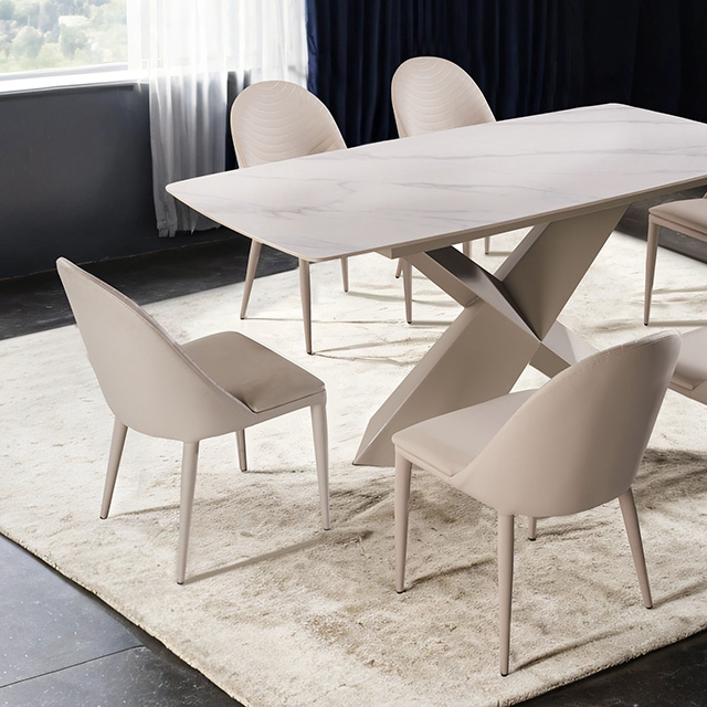 Furniture Of America Lenvik Contemporary Brown/White Dining Table Model FM3700BR-T-TABLE