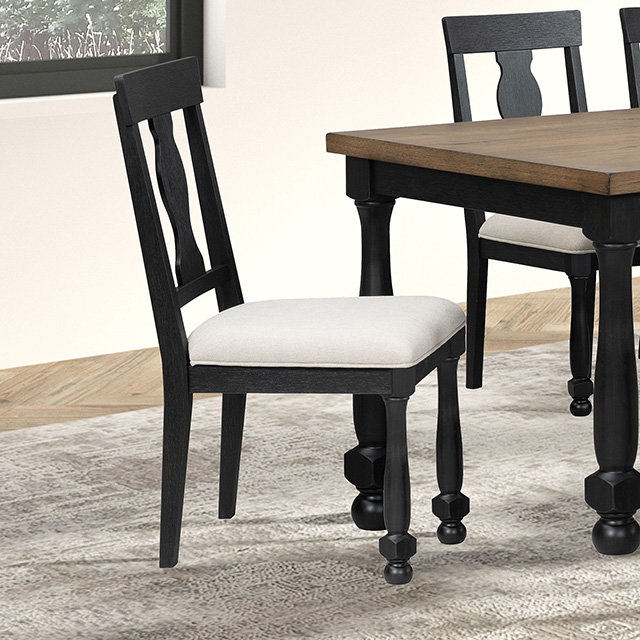 Furniture Of America Neue Mills Modern Farmhouse Black Side Chair Model FM39009BK-SC-2PK