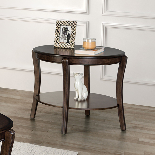 Furniture Of America Orkdal Transitional Walnut End Table Model FM40001BR-E