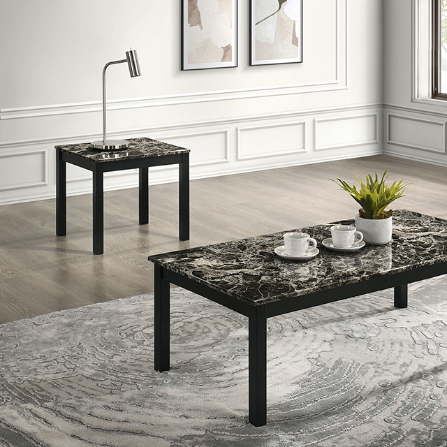 Furniture Of America Findlay Contemporary Black/White 3 Pc. Table Set Model FM42900BW-3PK-END TABLE
