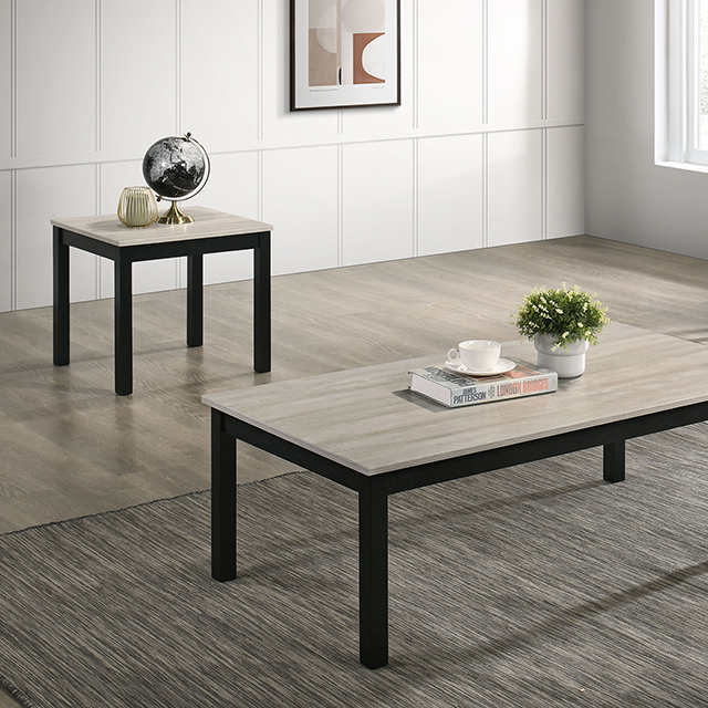 Furniture Of America Findlay Contemporary Light Gray 3 Pc. Table Set Model FM42900LG-3PK-END TABLE